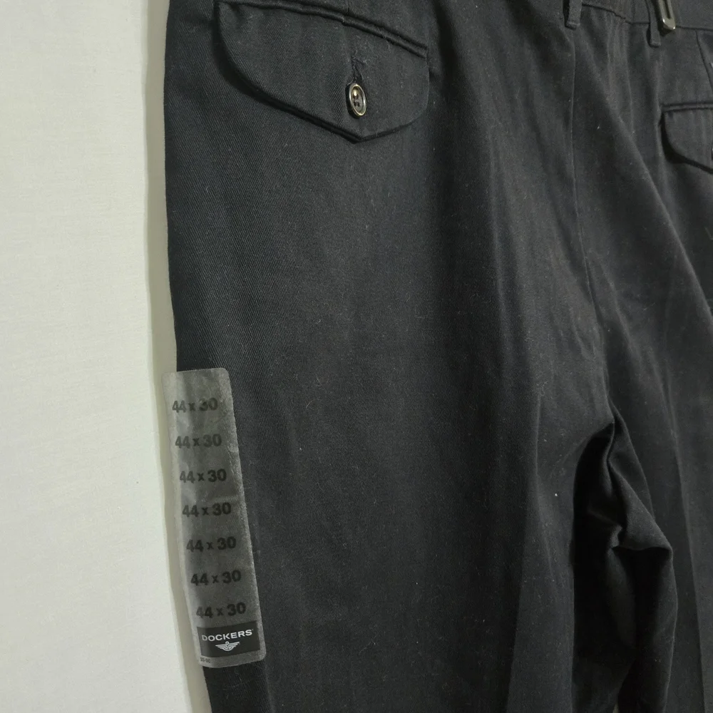 MENS Dockers Black Dress Pants Classic Straight-Leg